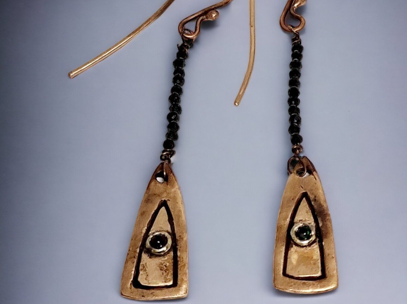 Boucles d'oreille: Ohrhänger. Bronze, schwarzer Opal & Turmalin – Neuf avec emballage d'origine à Aarau par Schmuckhoehle_MD 4