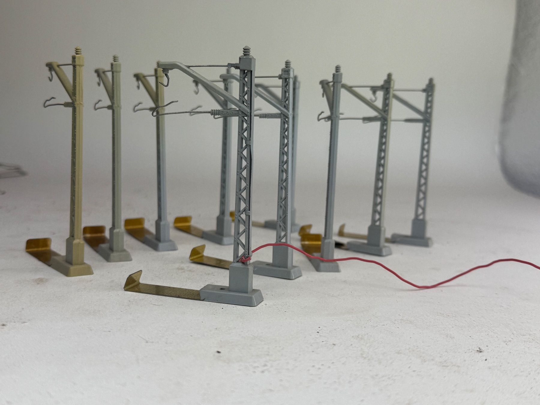 Märklin Modellini di ferrovie: VE1- Märklin 10 Oberleitungsmasten – Usato da Elm venduto da Wikmtz