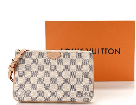 ❤️ Louis Vuitton Pochette Double Zip Damier Azur