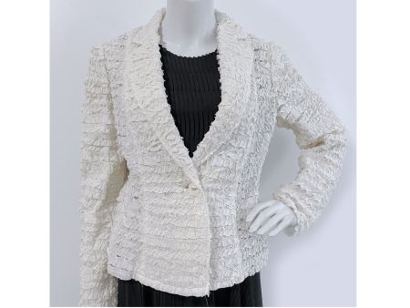 Blazer vanille S KRIZIA Designer Schalkragen Bändchentechnik