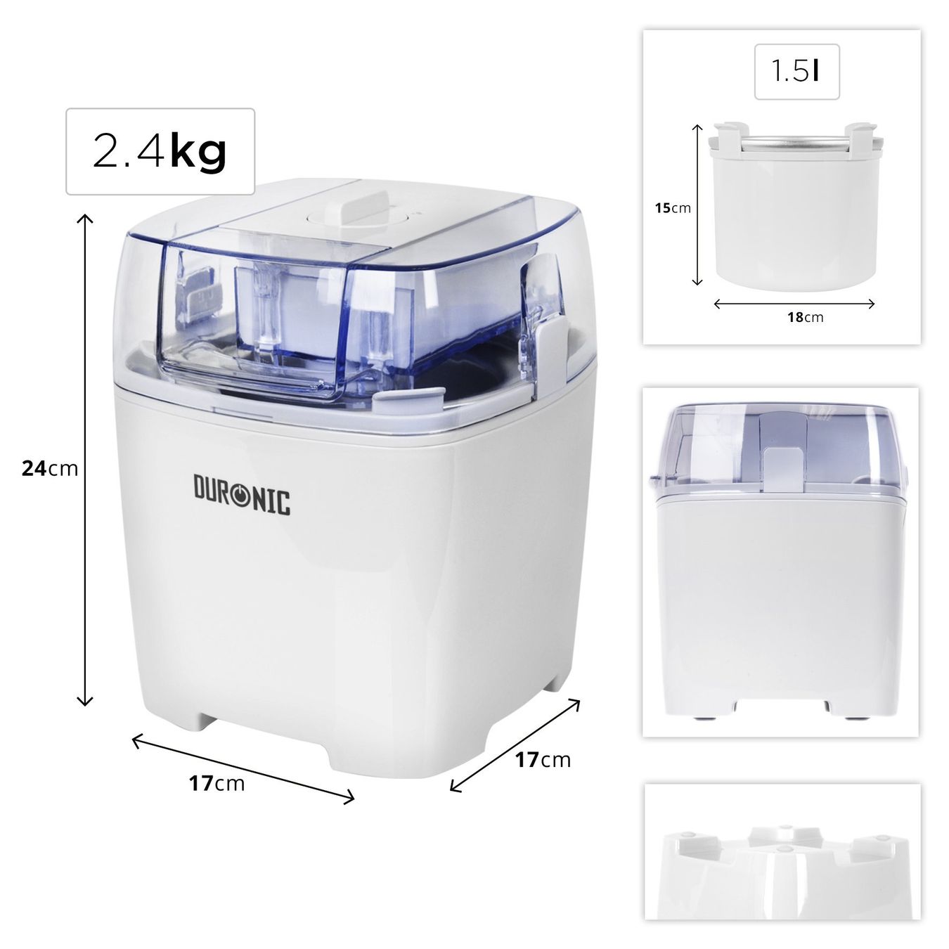 Toutes les machines: Eismaschine Eisbereiter Softeismaschine 1,5L ohne Kompressor – Neuf avec emballage d'origine à Herisau par Serenco 2