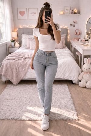 Damen Jeans Hellgrau Gr. M Skinny