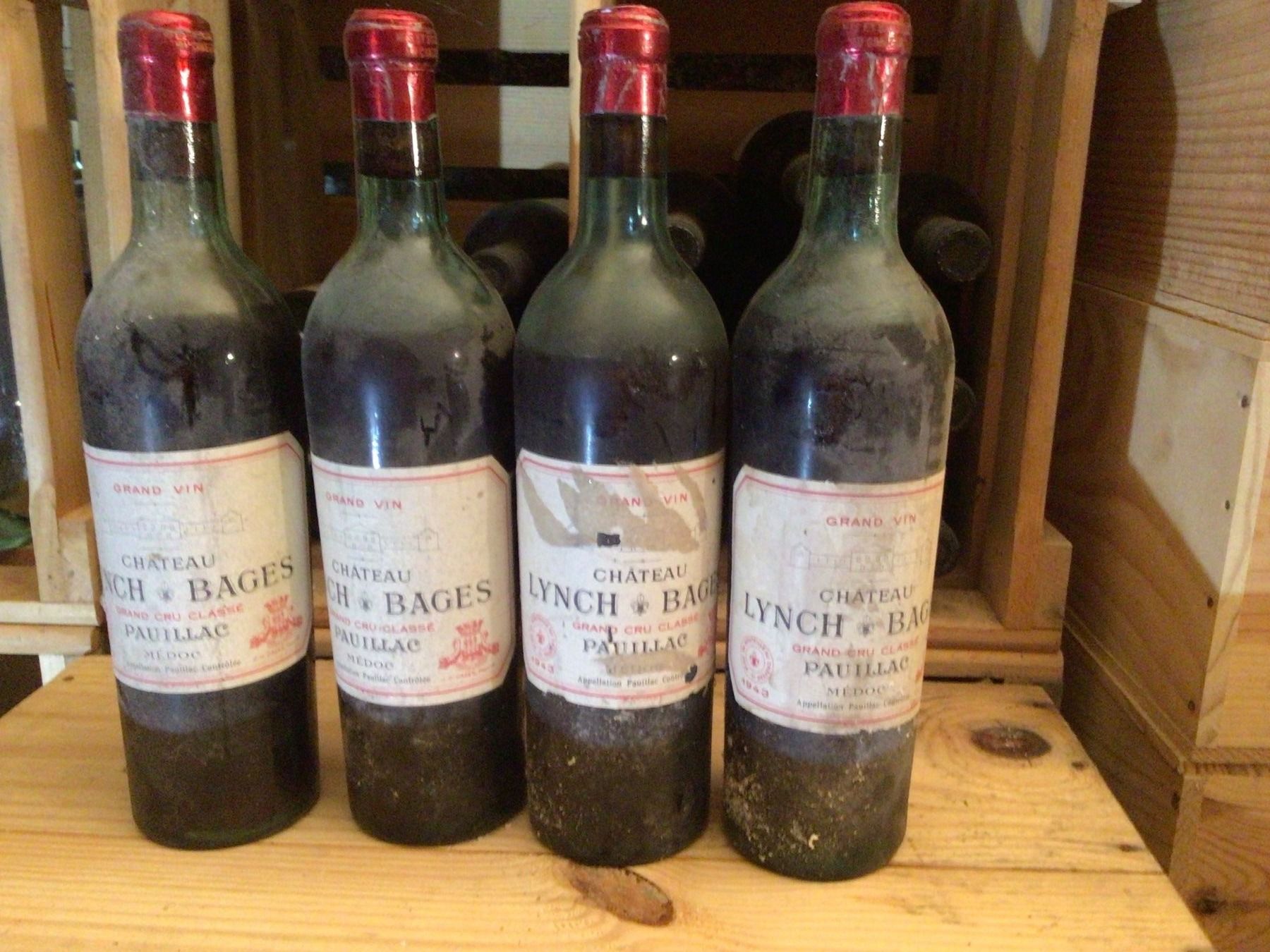 Lynch Bages Vino: 4 Flaschen Lynch Bages 1943 – Usato da Schleinikon venduto da Laegern99 5