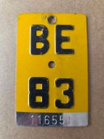 Velonummer BE 83 Mofanummer plaque Mofa