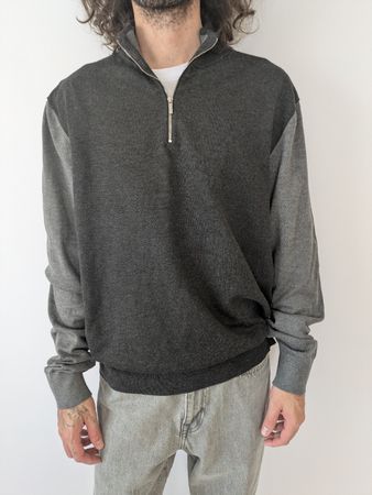 Pullover Conbipel Reissverschluss grau Grösse XXL