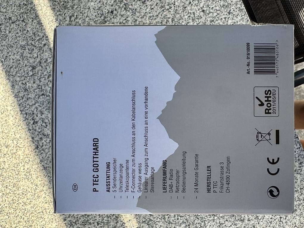 Radios: P Tec gotthard Radio DAB+ – Neuf avec emballage d'origine à Killwangen par dij_n8lv 2