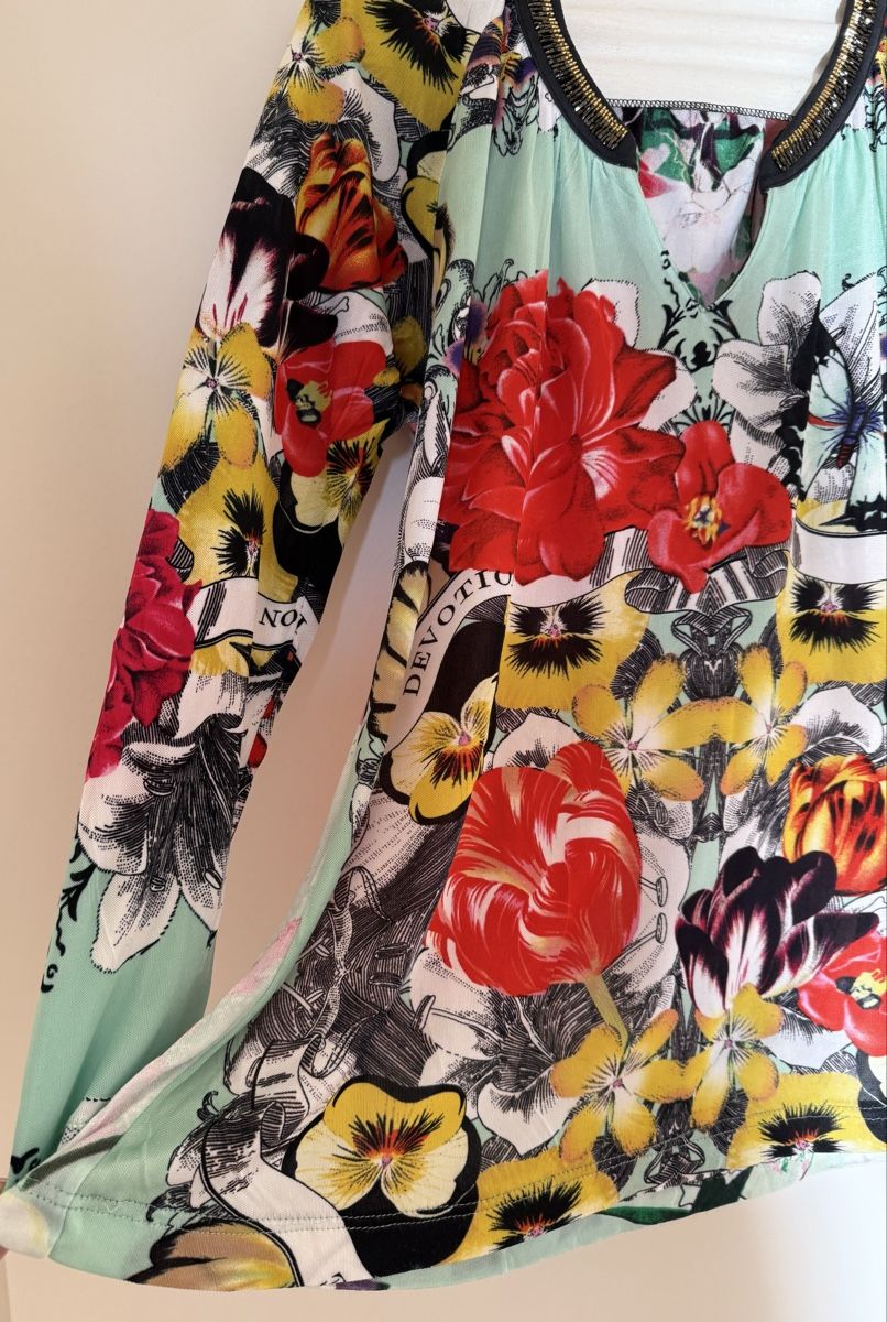 Tops: Tunique CUSTO fleuri taille M – Gebraucht aus Vernier von ley_yqh9
