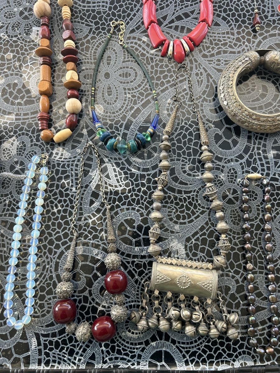 Catenine: Schmuck Assemblage bunter Perlen und Holz Kette Silber – Usato da Sursee venduto da fer_n6vf 7