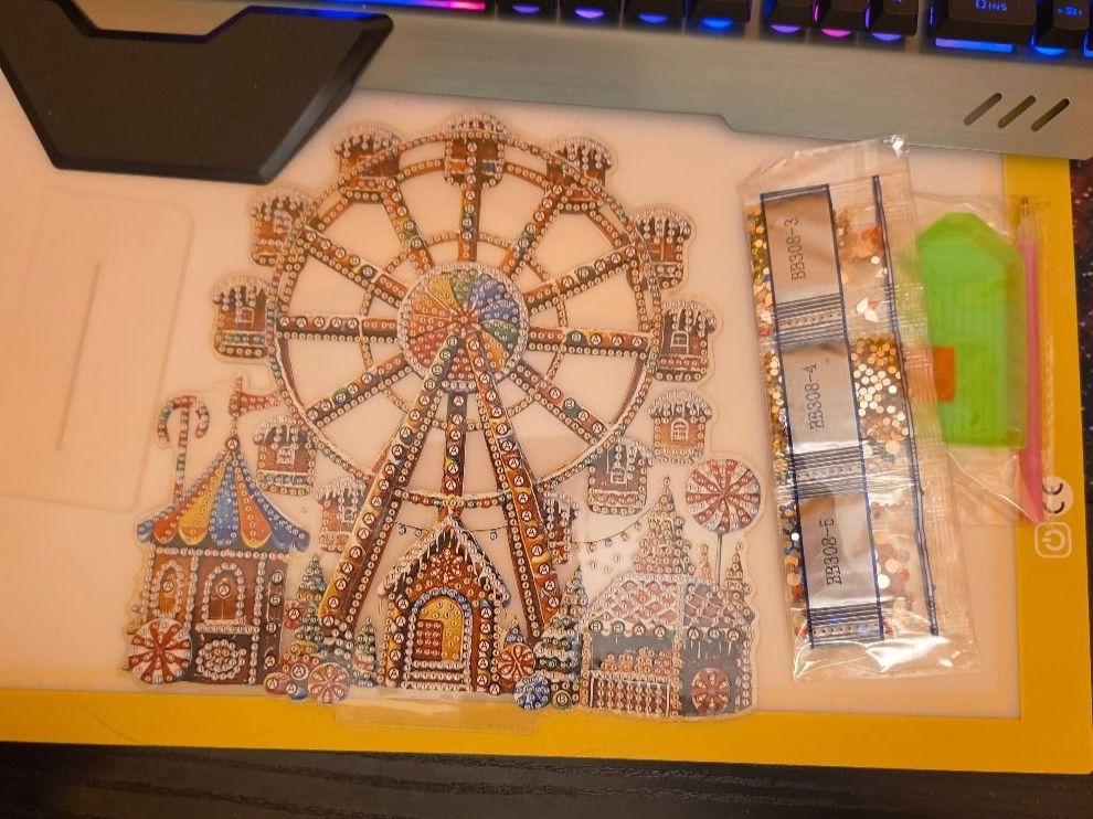 Kit bricolage: DIAMOND PAINTING KARUSSELL BILD – Nuovo e nell'imballaggio originale da Dintikon venduto da bonita099 1