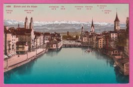 Zürich und die Alpen