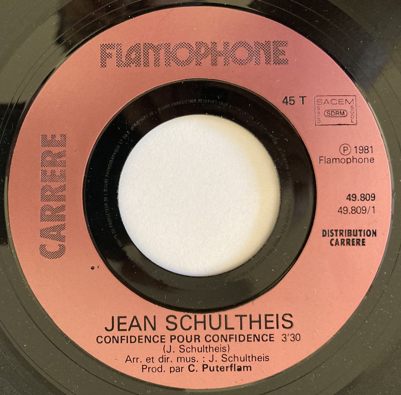 Dischi in vinile: JEAN SCHULTHEIS - CONFIDENCE POUR CONFIDENCE – Usato da Bottens venduto da hotter-than-hell 2