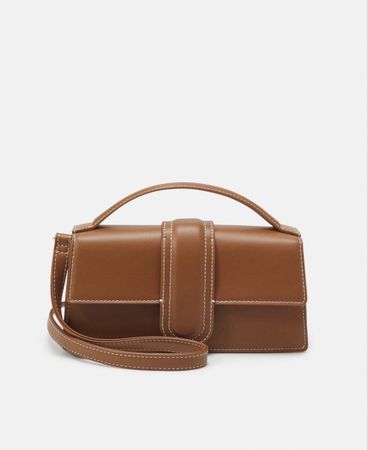 Trendige Handtasche in Cognac-Braun, neuwertig, klein