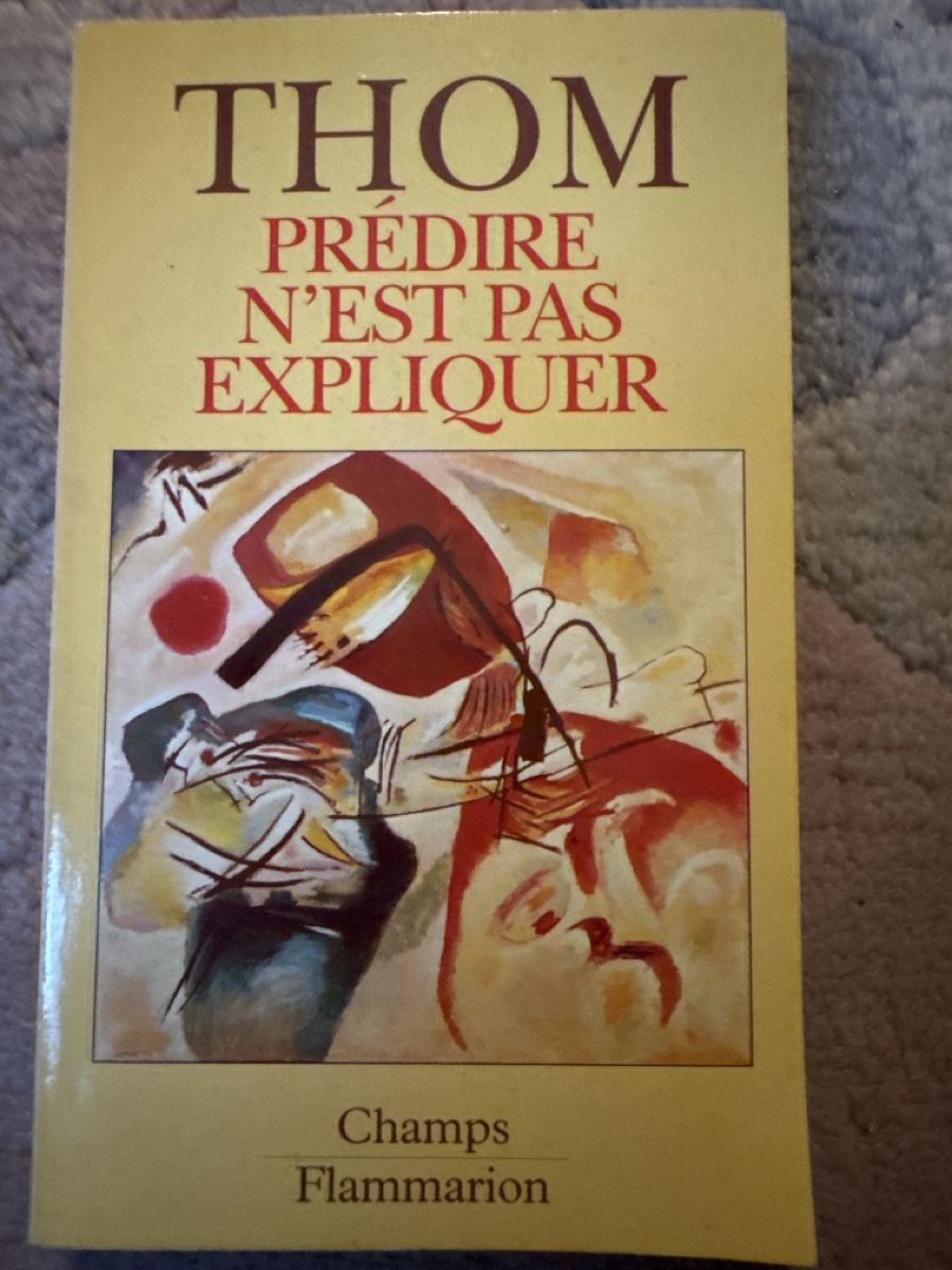 Libri: René Thom: Prédire n'est pas expliquer - Philosophenbuch – Usato da Zürich venduto da dsviel