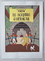 HERGÉ - Sérigraphie TINTIN : LE SCEPTRE D'OTTOKAR