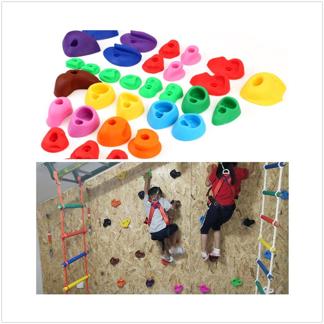 Pareti & prese d'arrampicata: 32x Kinder Kletterwand Klettergriffe SeT – Nuovo (secondo la descrizione) da Thun venduto da nuonuoshop 5