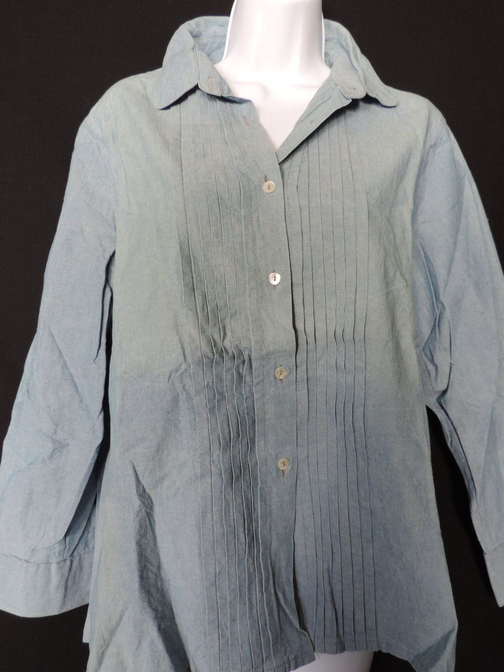 Camicette: chemise jeans bleue claire Pupa – Usato da Genève venduto da Axelle333