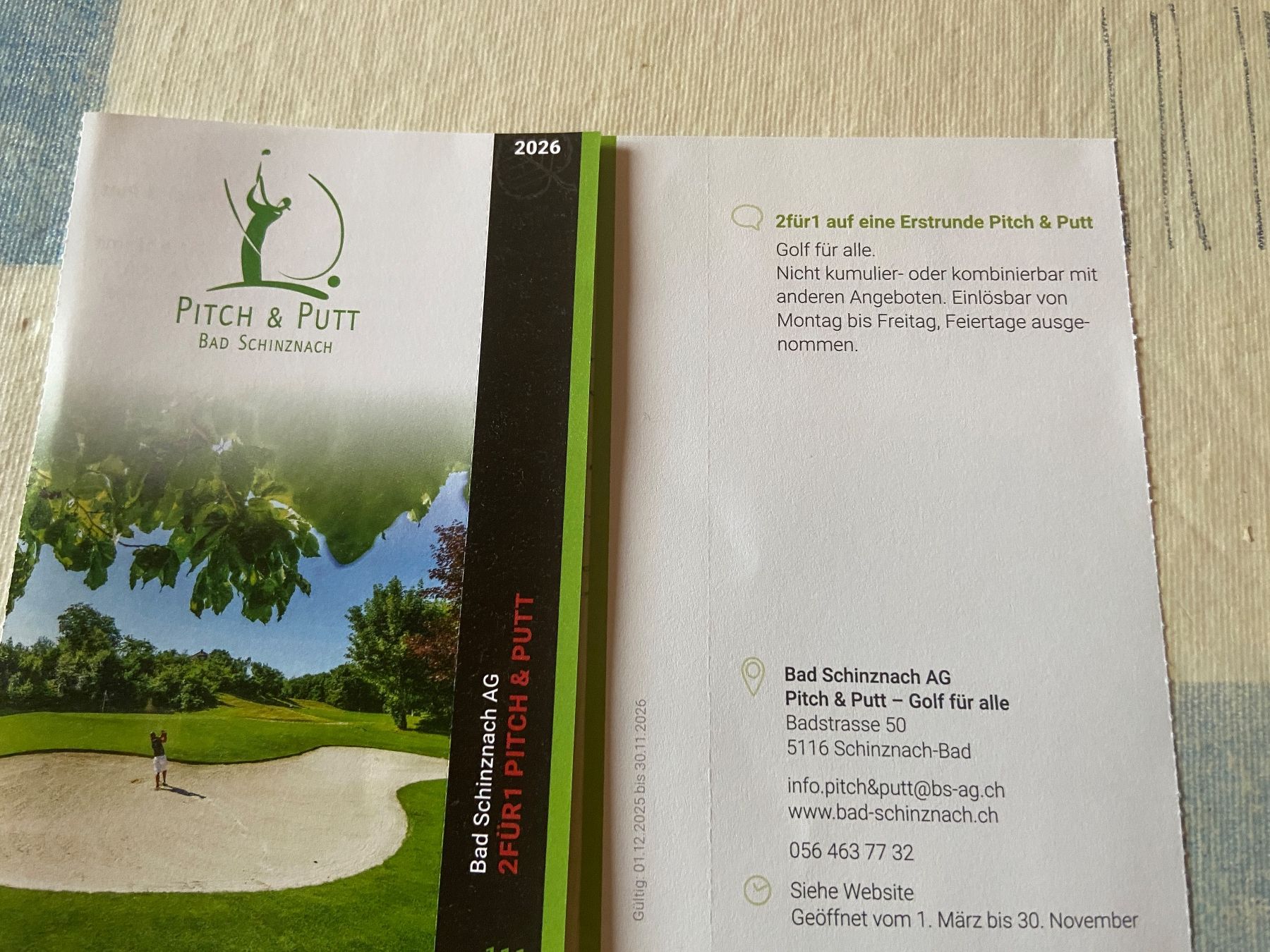 Gutscheine: 2f1 PITCH & PUTT – Gebraucht aus Ueken von Urgiz1