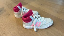 Adidas Hoops 3.0 Mid Grösse 38 2/3 Turnschuhe Weiss/Pink