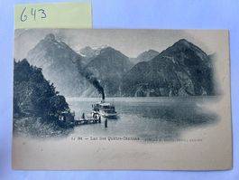Ansichtskarte Lac des Quatre-Cantons Dampfschiff Luzern 1899