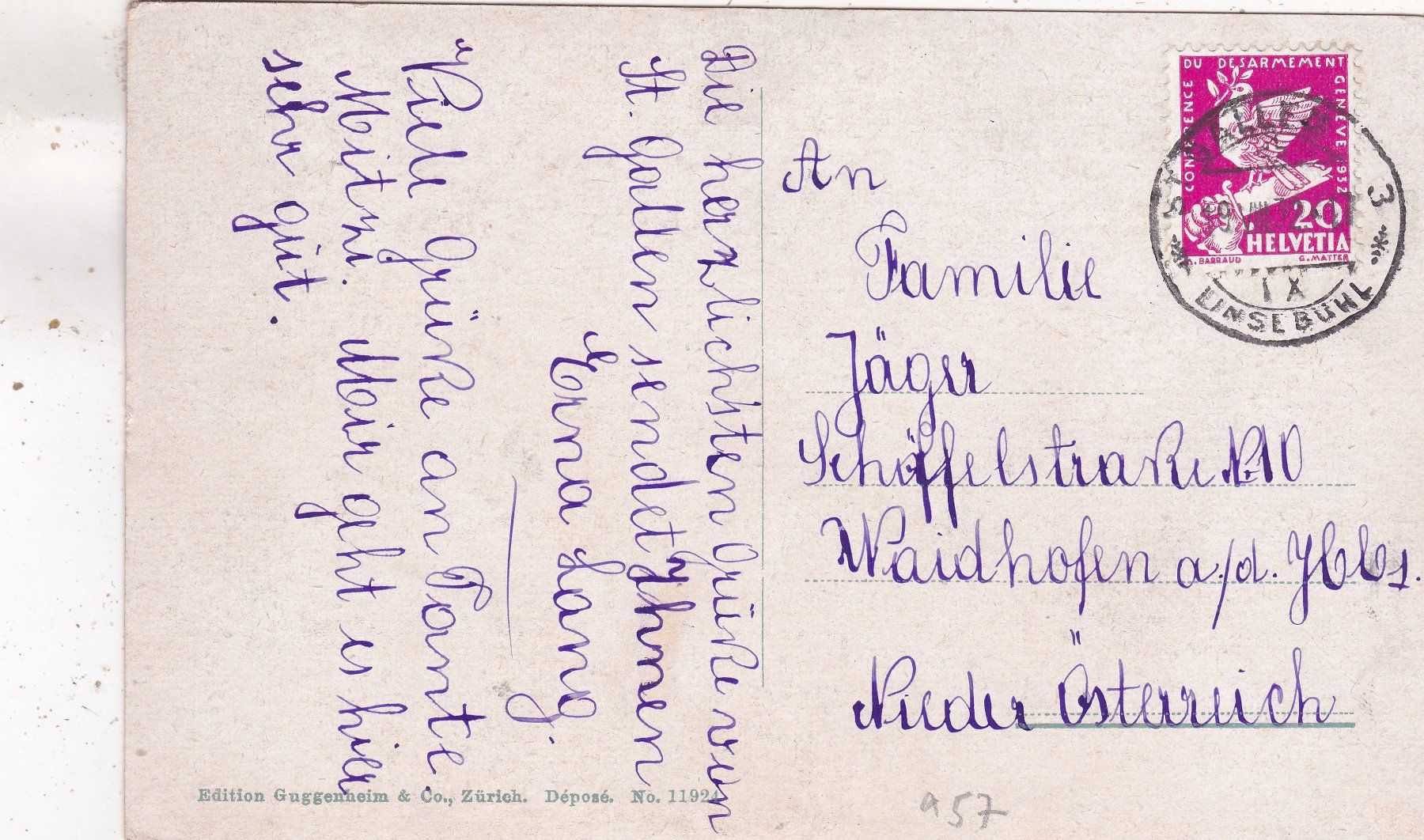 Cartoline postali: St. Gallen 1932 – Usato da Herisau venduto da Lisegrat2008 1