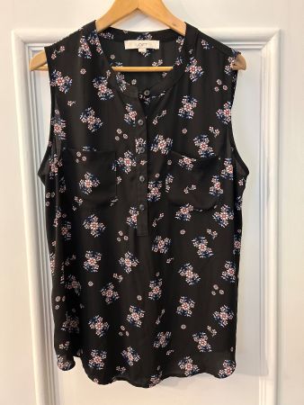 LOFT Top-Bluse: Gr. L, geblümt, neuwertig