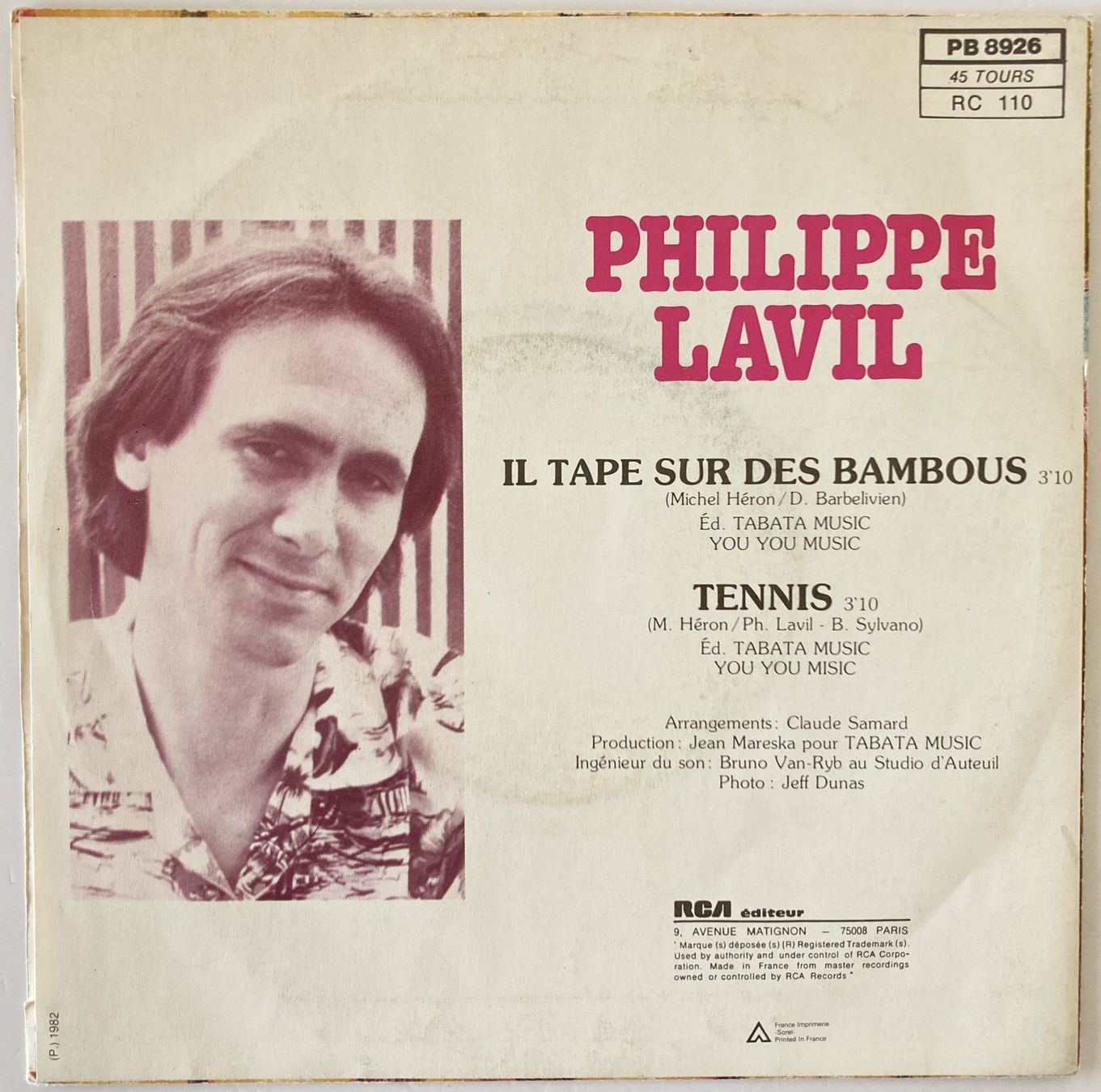 Dischi in vinile: PHILIPPE LAVIL - IL TAPE SUR DES BAMBOUS – Usato da Bottens venduto da hotter-than-hell 1