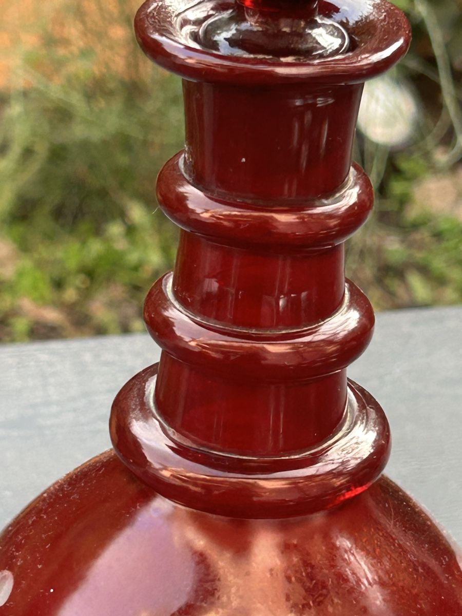 Caraffe: Wunderschönes Dekanterantik Rubinglas -Egermann – Usato da Losone venduto da del_yh97 2
