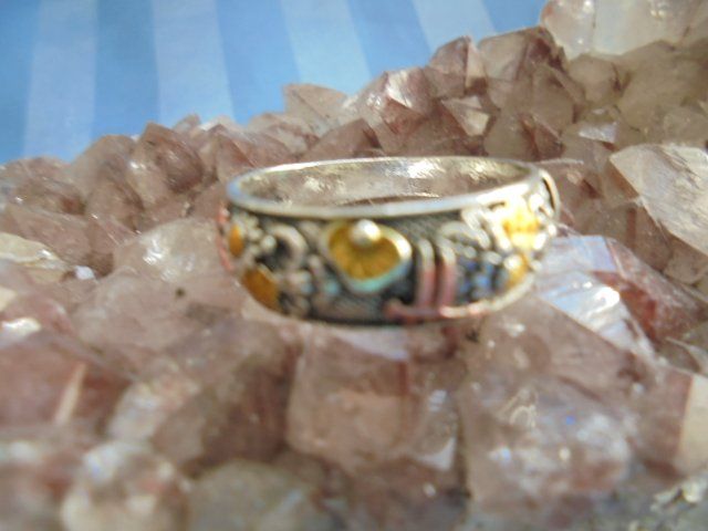 Anelli: Ring mit Blumen Tibetsilber – Nuovo (secondo la descrizione) da Hinwil venduto da Glasperlen 1