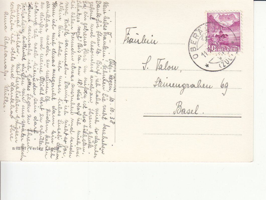 Cartoline postali: Aegerisee 1938 – Usato da Bürglen TG venduto da StampGraf 1