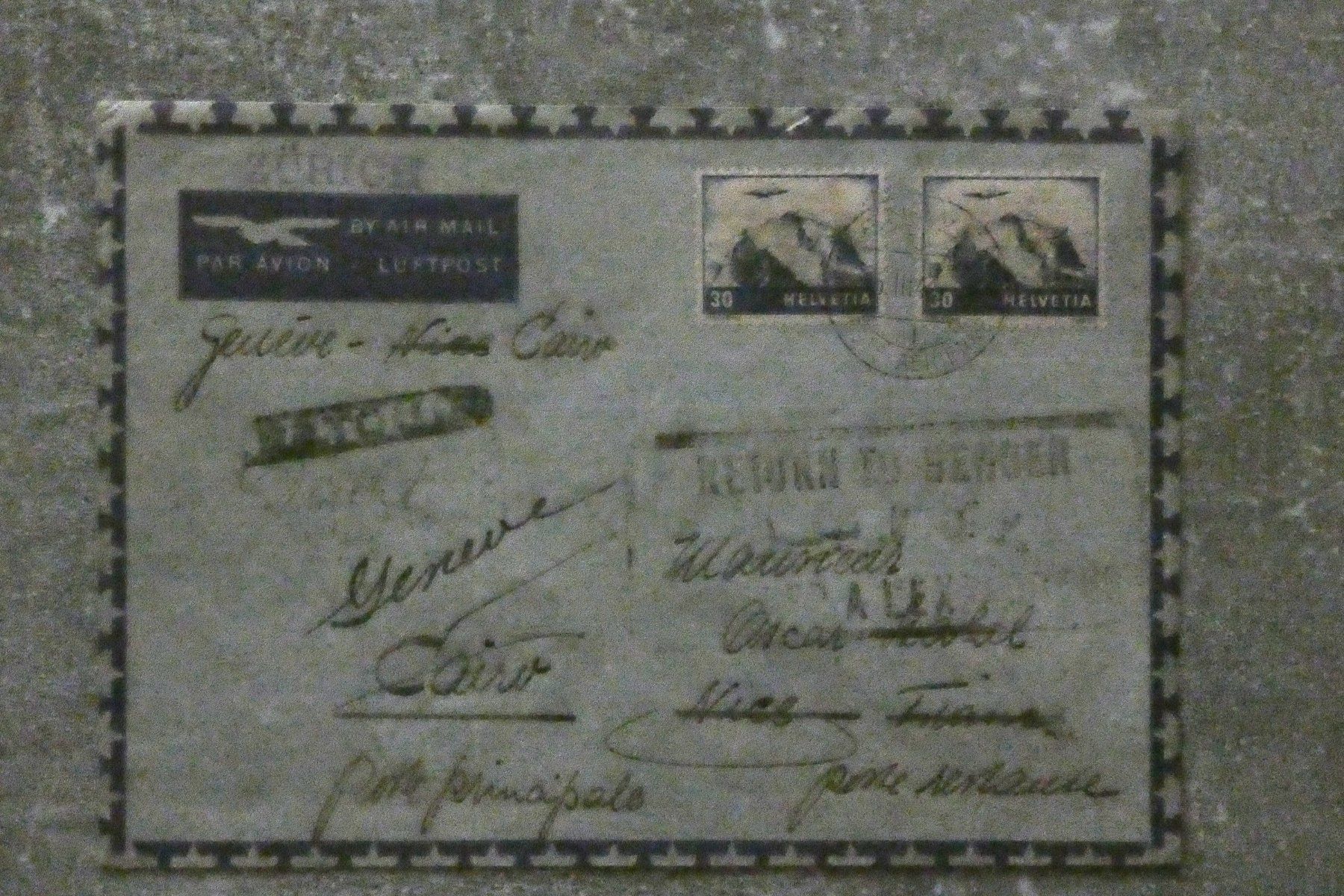 Tutti i francobolli: Flugpost Genf-Cairo 16.III.47, RF 47.3 a – Usato da Niederglatt ZH venduto da Fischer_stamps