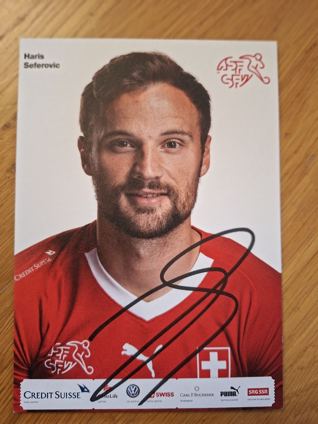 Autografi: Haris Seferovic Autogrammkarte Schweizer Nati original – Usato da Thun venduto da wuschu