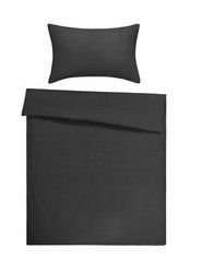 Bettwäsche: SEERSUCKER SET Anthrazit 160x210/65x100 – Neu und originalverpackt aus Oensingen von directshop24 2