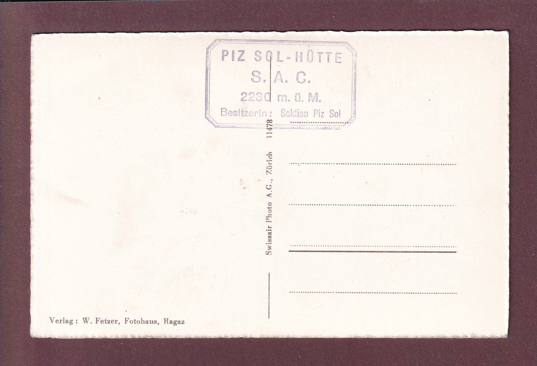 Cartoline postali: PIZ SOL - Skigebiet - Hütte – Usato da Pully venduto da nicecards 1
