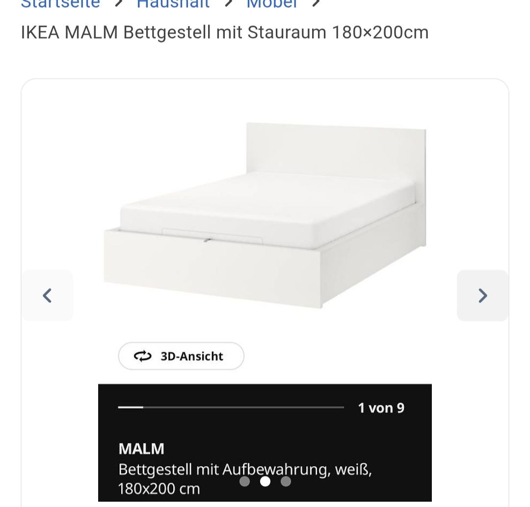 Letti: Ikea Bett Ohne Matratze abholung heute Abend !! – Usato da Basel venduto da sanday95 1