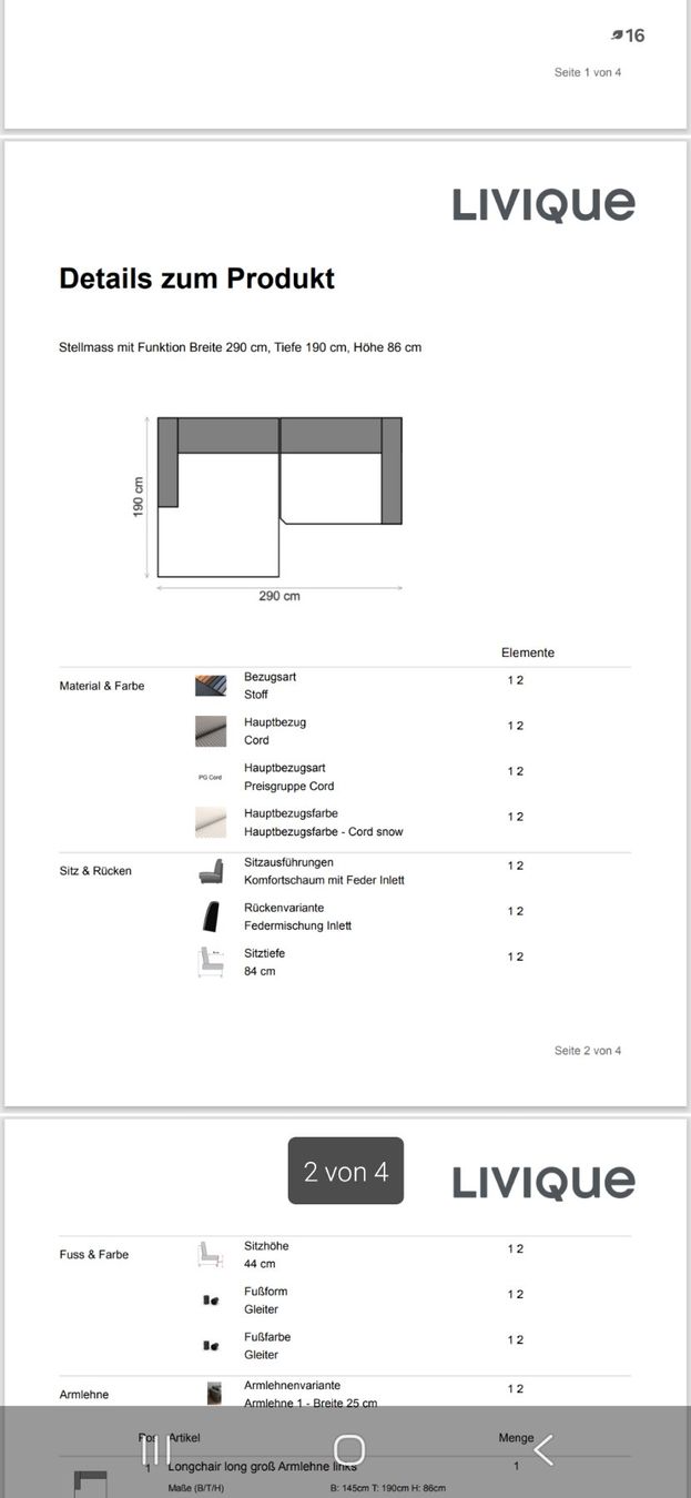 Livique Sofas: Ecksofa AVA LIVIQUE  2.0 – Gebraucht aus Flims Dorf von cmi_6yr9 3