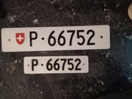 2x Nummernschild PTT Post ausrangiert 66752