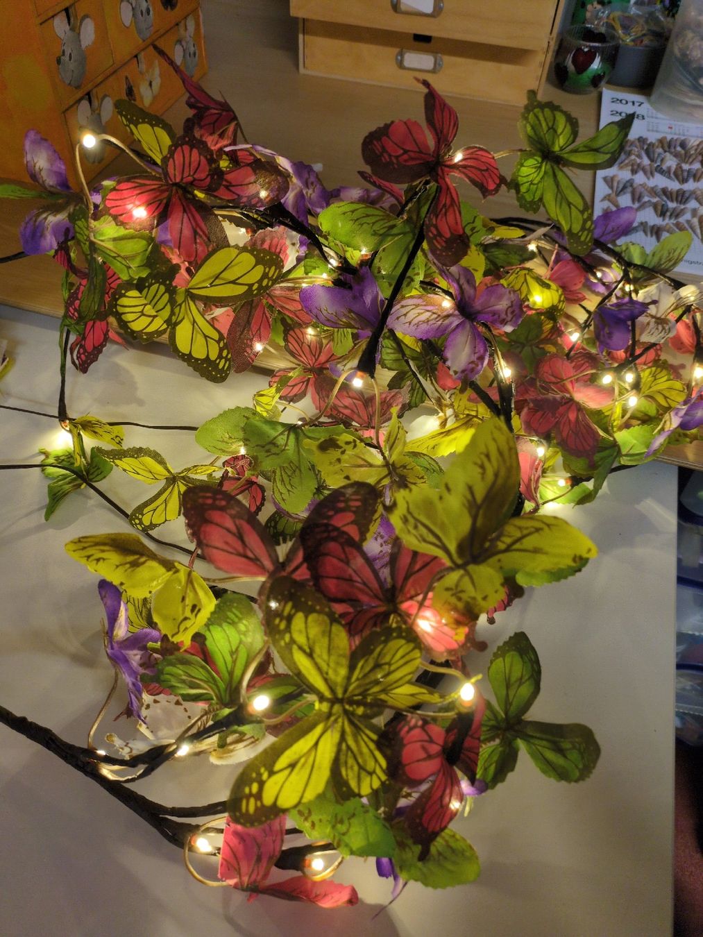 Ghirlande e barre luminose: Frühlingsdeko Schmetterlinge Lichterkette, – Usato da Meilen venduto da Frensch7 1