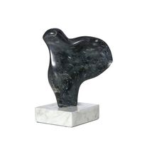 Marvelous sculpture and marble base 1998, monogrammed ‘MB’