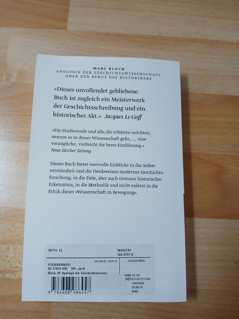 Bücher: Apologie der Geschichtswissenschaft – Neu (gemäss Beschreibung) aus Bärschwil von kik_c28v 1