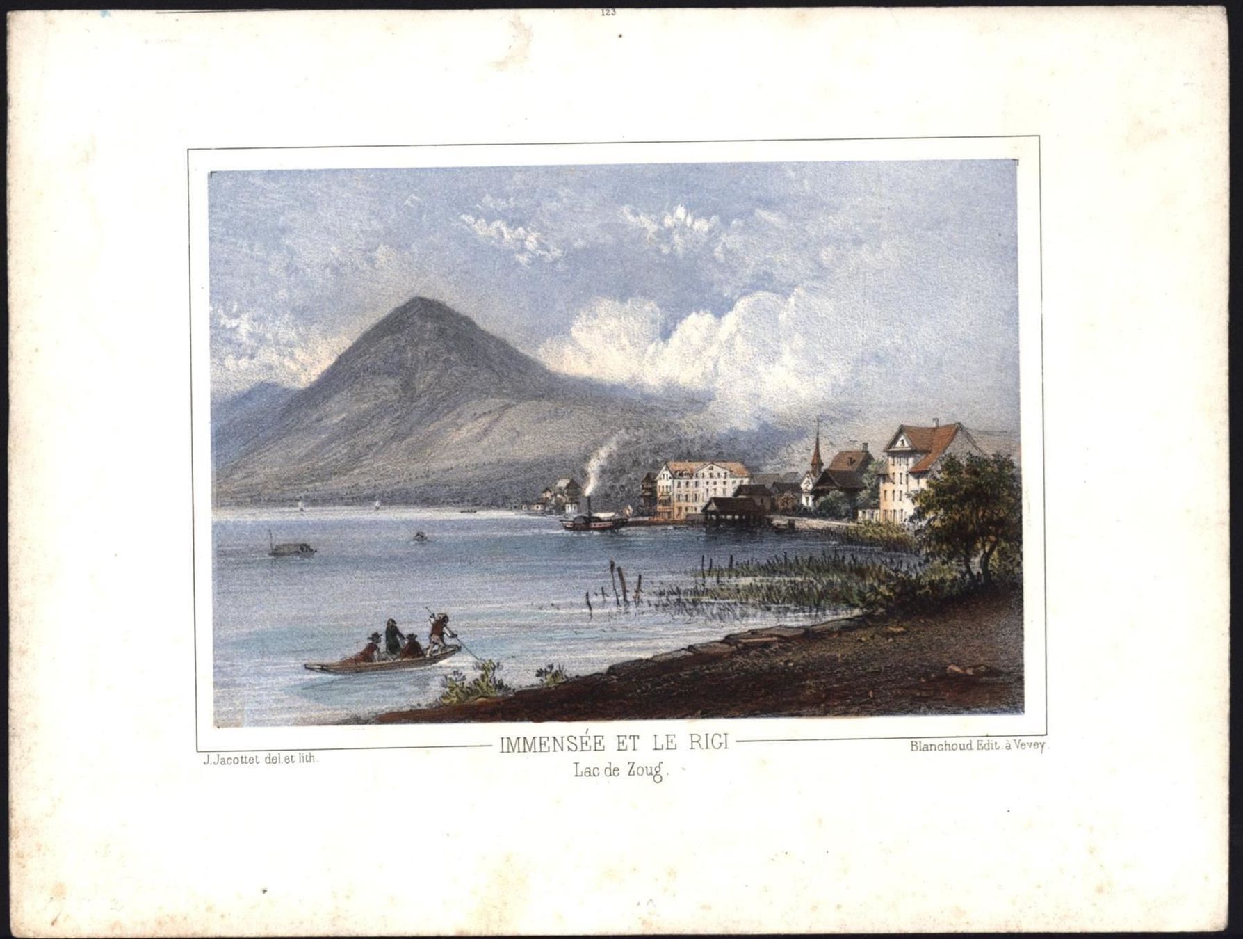 Gravures: Immensee Tonlithographie von Jacottet selten – D'occasion à Rafz par Helvet32