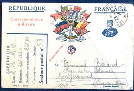 1916 / Frankreich - Postkarte ( Militärpost )
