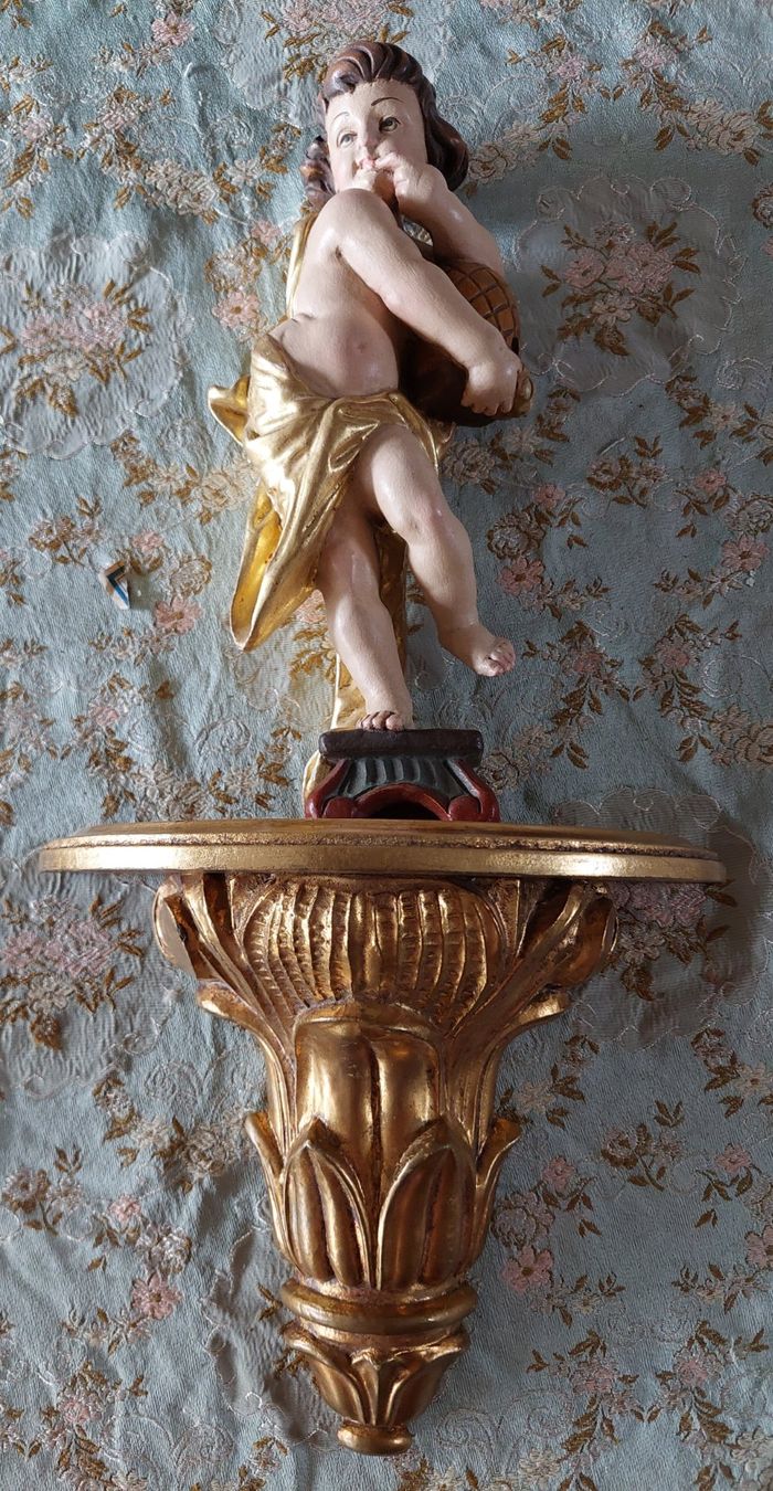 Statuette: Engel mit Wandkonsole – Usato da Siblingen venduto da rantiques