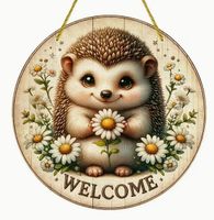 HERZIGES 2D DEKOSCHILD *WELCOME, IGELI* NEU + OVP