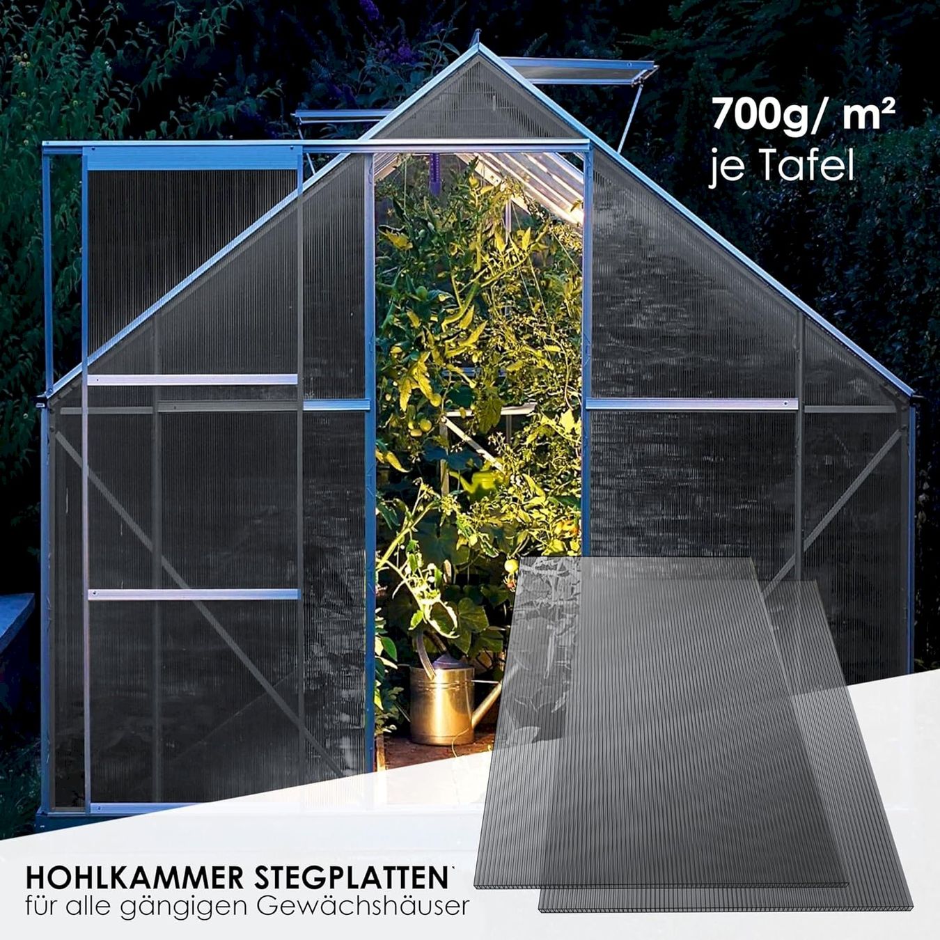 Casette da giardino & serre: 14x Hohlkammerstegplatten 121 x 60.5cm – Nuovo e nell'imballaggio originale da Bottighofen venduto da zaap 7