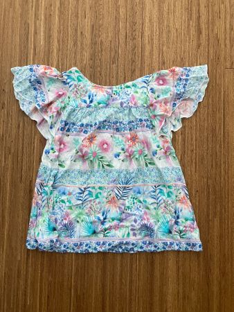 Sommerliches Blüemli-Kleid mit Volants, Next, Gr. 80/86 🛍️