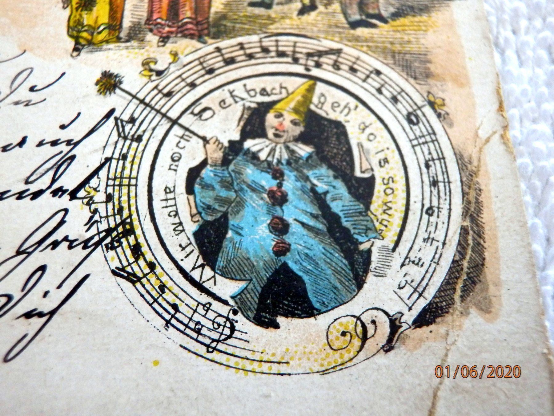 Cartes postales: Litho, Gruss aus Wiesbaden, Andreasmarkt – D'occasion à Ueberstorf par dinbau 2