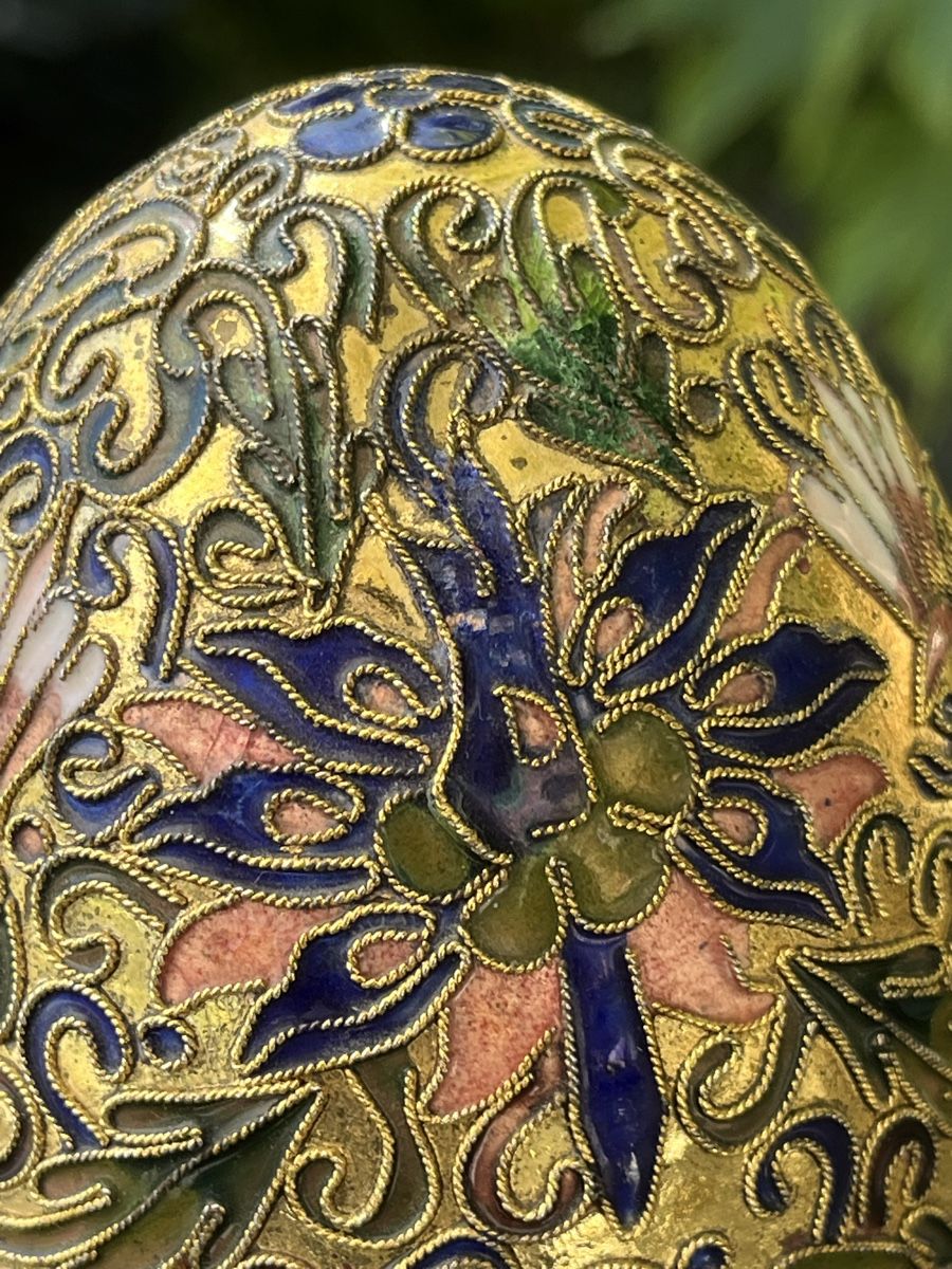 Sculture & Statue: Grosses Cloisonne Ei Emailmalerei – Usato da Wiesenberg venduto da swissantik 5