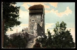 AK Wattwil, Yberg, Turm auf Felsen mit Treppe