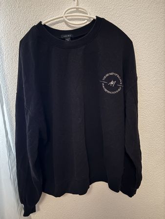 Amisu Sweatshirt schwarz mit Aufdruck Grösse XL