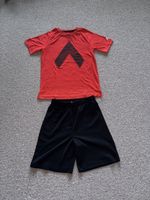Adidas Sportset Shirt Shorts Gr. 152 rot schwarz Jungen